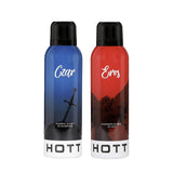 Hott Czar & Eros Deodorant for men 200ml (Pack of 2)